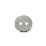 Bouton rond lisse 13 mm rhodié x1