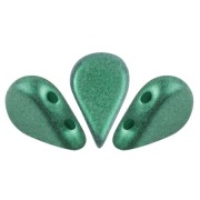 Perles en verre Amos® par Puca® 5x8 mm - Green Forest Metallic Mat x10g