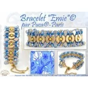 Perles en verre Amos® par Puca® 5x8 mm - Halo Cardinal x10g