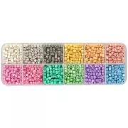 Assortiment de perles cubes Preciosa Ornela 3.4x3.4 mm - Metallic x200g