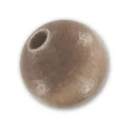Perles rondes en bois 10 mm Taupe x10
