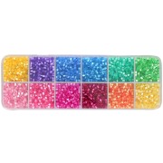 Assortiment de perles triangles Preciosa Ornela 2.5x2.5 mm - Silver Lined x200g|raw }}