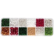 Assortiment de perles rocailles Preciosa Ornela - Noël x200g