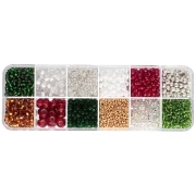 Assortiment de perles rocailles Preciosa Ornela - Noël x200g