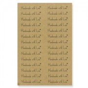 Etiquettes adhésives kraft 41x10 mm Handmade with Love x112