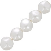 Perles baroques irrégulières 8 mm imitation perle d'eau douce - Blanc nacré x15