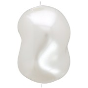 Perles baroques irrégulières 16x14 mm imitation perle d'eau douce - Blanc nacré x4