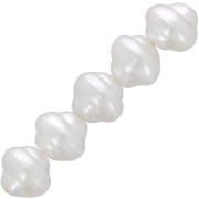 Perles irrégulières 7x8 mm imitation perle d'eau douce - Blanc nacré x15|raw }}