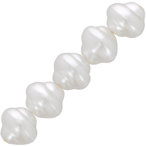Perles irrégulières 7x8 mm imitation perle d'eau douce - Blanc nacré x15