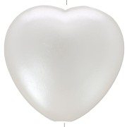 Perles coeur 15x16 mm imitation perle d'eau douce - Blanc nacré x10