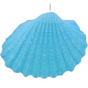Pendentif coquillage teinté 16 à 20 mm - Bleu x1|raw }}