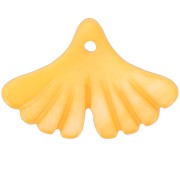 Sequin feuille de ginkgo 12x17 mm en nacre teintée - Jaune soleil x1|raw }}