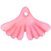 Sequin feuille de ginkgo 12x17 mm en nacre teintée - Rose x1