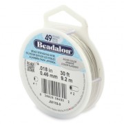 Fil Cablé 49 brins 0.46 mm - Beadalon - Argenté x9,2 m