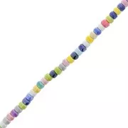 Perles Heishi rondelles en céramique 6.5x4 mm - Multicolore x28cm