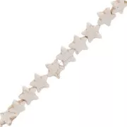 Perles étoile 15 mm imitation pierre gemme teintée - Howlite x38cm