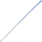 Perles rondes facettées 2 mm - Tie and dye - Bleu - Transparent x36cm