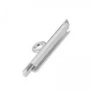 Embout pour tissage de perles rocailles & Delica Miyuki 15 mm rhodié x1