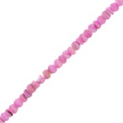 Perles rondelles Heishi coquillage teinté 7 mm - Rose x37cm|raw }}