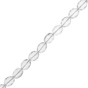 Perles ovales facettées 16x12 mm en verre - Crystal x32cm|raw }}