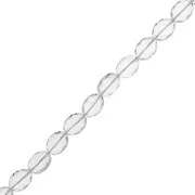 Perles ovales facettées 16x12 mm en verre - Crystal x32cm
