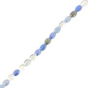 Perles ovales facettées 8x6 mm en verre - Mix Bleu - Gris x58cm|raw }}