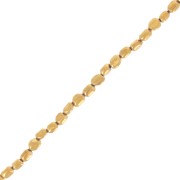 Perles nuggets irréguliers 6 - 8 mm imitation Hématite - Golden x40cm