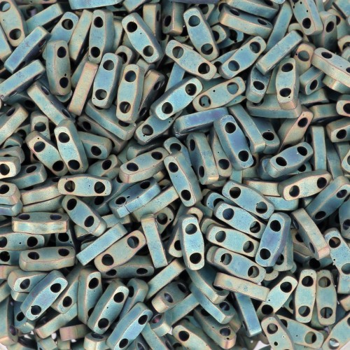 Miyuki Quarter Tila Beads 5x1.2x1.9 mm QTL-2008 - Mat Metallic Patina Iris x10g
