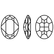 Cabochon ovale Aurora A4120 14x10 mm - Crystal Sunshine Delite x1