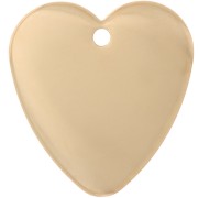 Pendentif coeur 19x18 mm - Doré à l'or fin x1|raw }}