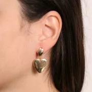 Pendentif coeur 19x18 mm - Doré à l'or fin x1