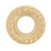 Élément rond évidé à coller 9 mm pour cabochon 5 mm - Gold filled (or laminé) x1