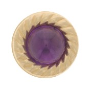 Élément rond évidé à coller 9 mm pour cabochon 5 mm - Gold filled (or laminé) x1