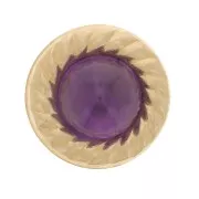 Élément rond évidé à coller 9 mm pour cabochon 5 mm - Gold filled (or laminé) x1