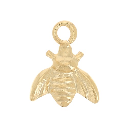 Mini breloque abeille 7x6 mm - Gold filled (or laminé) x1