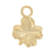 Mini breloque trèfle 7x5.5 mm - Gold filled (or laminé) x1
