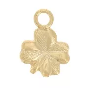 Mini breloque trèfle 7x5.5 mm - Gold filled (or laminé) x1
