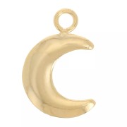 Breloque demi-lune 10x7 mm - Gold filled (or laminé) x1|raw }}