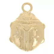 Breloque coccinelle 10x7 mm - Gold filled (or laminé) x1