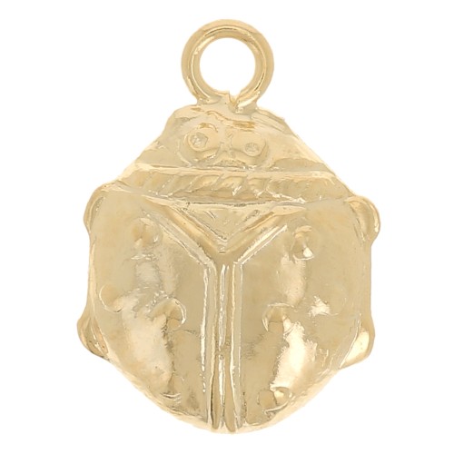 Breloque coccinelle 10x7 mm - Gold filled (or laminé) x1