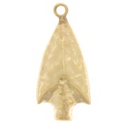 Pendentif pointe ethnique martelé 18x8mm anneau fermé - Gold filled (or laminé) x1|raw }}