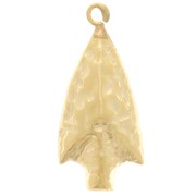 Pendentif pointe ethnique martelé 18x8mm anneau ouvert - Gold filled (or laminé)|raw }}