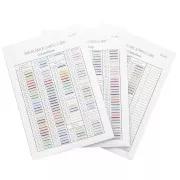 Nuancier Miyuki Rocailles 15/0 (n°SP-112/1-3) - Planches 1 - 2 et 3