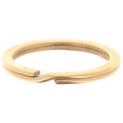 Porte clés anneau à personnaliser 28 mm - Acier inoxydable 304 Doré x1