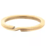 Porte clés anneau à personnaliser 28 mm - Acier inoxydable 304 Doré x1