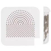 Gabarit en plastique 10.5x10.5 cm pour former le fil - Blanc x1