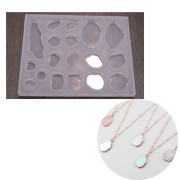 Moule silicone pour réaliser 18 tranches d'Agate en résine - Transparent x1|raw }}