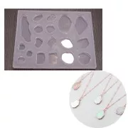 Moule silicone pour réaliser 18 tranches d'Agate en résine - Transparent x1