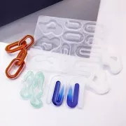 Moule silicone pour réaliser 10 formes géométriques en résine - Transparent x1