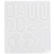 Moule silicone pour réaliser 10 formes géométriques en résine - Transparent x1